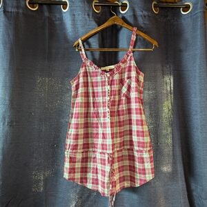 Plaid Energie tank top with drawstring